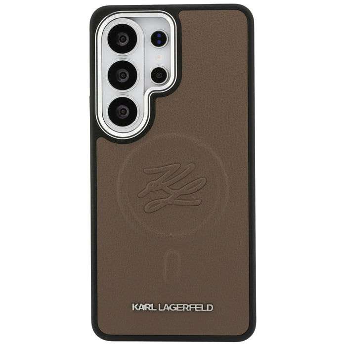 Karl Lagerfeld Embossed Ring Initials MagSafe Case for Samsung Galaxy S26 Ultra - Brown