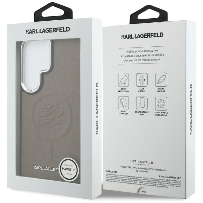 Karl Lagerfeld Embossed Ring Initials MagSafe Case for Samsung Galaxy S26 Ultra - Brown