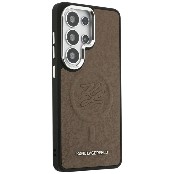 Karl Lagerfeld Embossed Ring Initials MagSafe Case for Samsung Galaxy S26 Ultra - Brown
