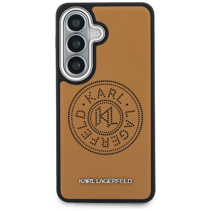 Karl Lagerfeld Perforated KL MagSafe Case for Samsung Galaxy S26+ - Brown