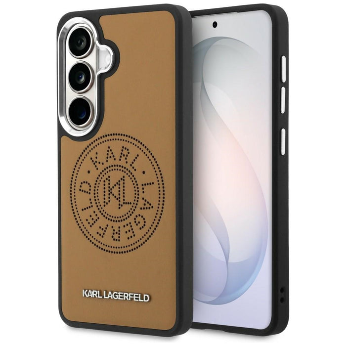 Karl Lagerfeld Perforated KL MagSafe Case for Samsung Galaxy S26+ - Brown