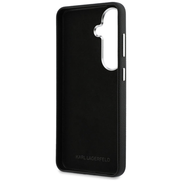 Karl Lagerfeld Saffiano Double Heads Metal Case for Samsung Galaxy S26 - Black