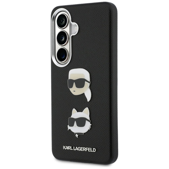 Karl Lagerfeld Saffiano Double Heads Metal Case for Samsung Galaxy S26+ - Black
