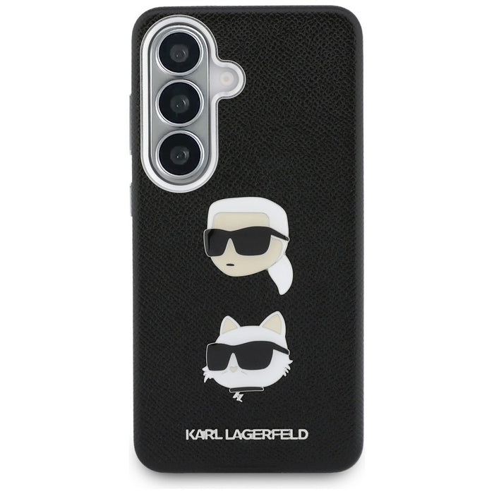 Karl Lagerfeld Saffiano Double Heads Metal Case for Samsung Galaxy S26+ - Black