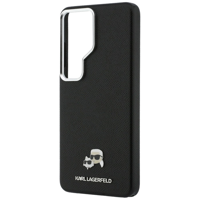 Karl Lagerfeld Saffiano KC Metal Logo MagSafe Case for Samsung Galaxy S26 Ultra Black