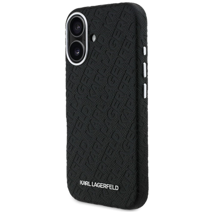 Karl Lagerfeld FW Stamped Karl MagSafe iPhone 16 Case - Black