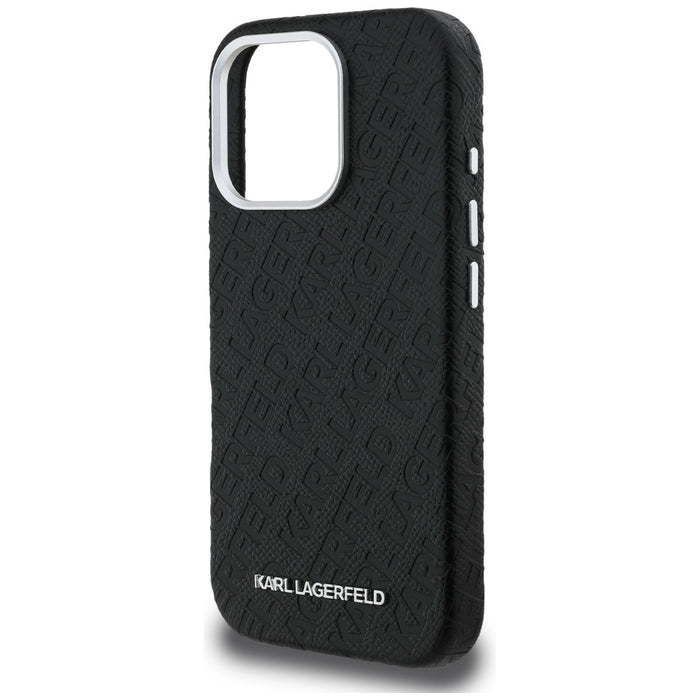 Karl Lagerfeld FW Stamped Karl MagSafe Case for iPhone 16 Pro - Black