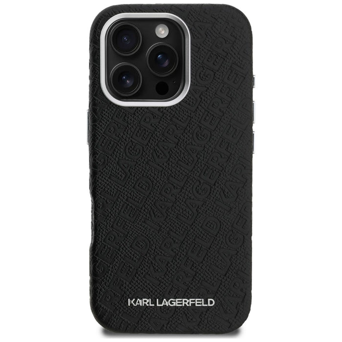 Karl Lagerfeld FW Stamped Karl MagSafe Case for iPhone 16 Pro - Black