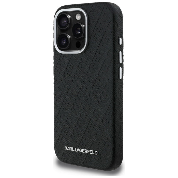 Karl Lagerfeld FW Stamped Karl MagSafe Case for iPhone 16 Pro Max - Black