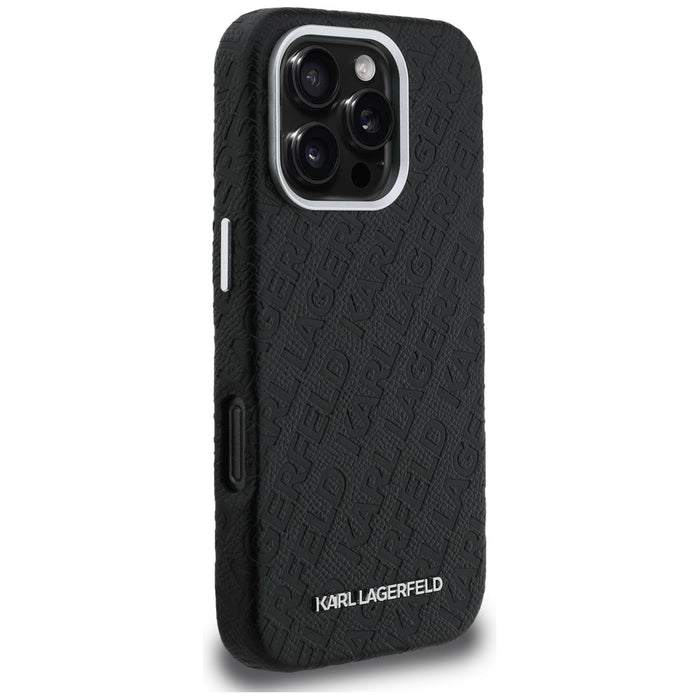 Karl Lagerfeld FW Stamped Karl MagSafe Case for iPhone 16 Pro Max - Black
