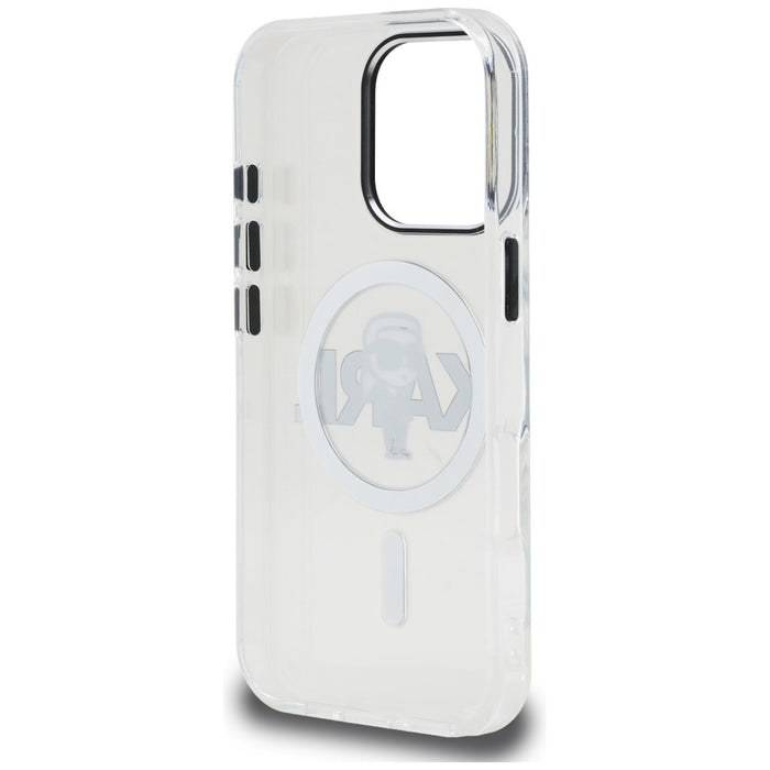 Karl Lagerfeld IML Karl Sketch Logo MagSafe Case for iPhone 16 Pro - Clear