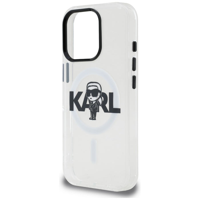 Karl Lagerfeld IML Karl Sketch Logo MagSafe Case for iPhone 16 Pro - Clear
