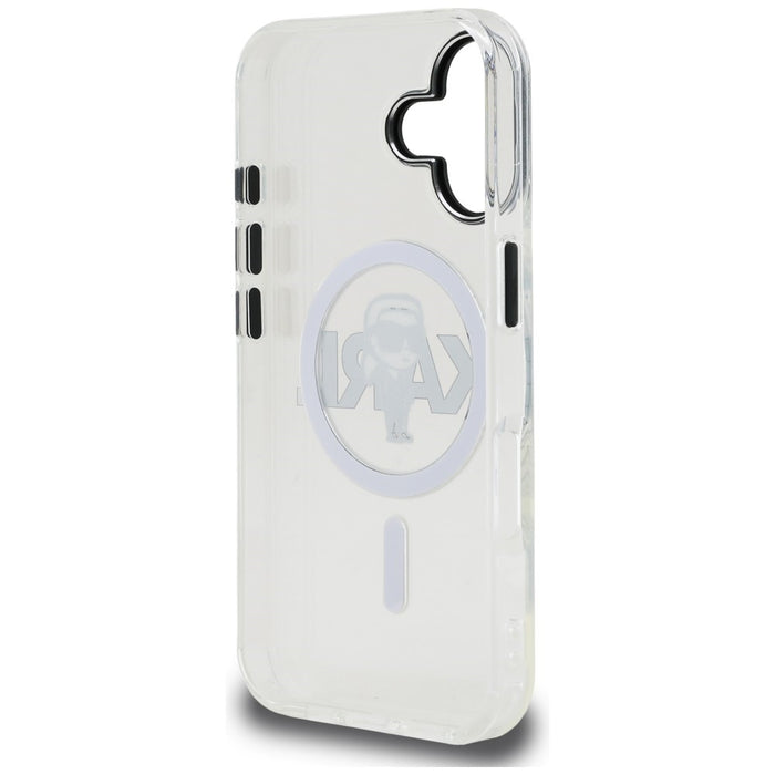 Karl Lagerfeld IML Karl Sketch Logo MagSafe Case for iPhone 16 - Clear