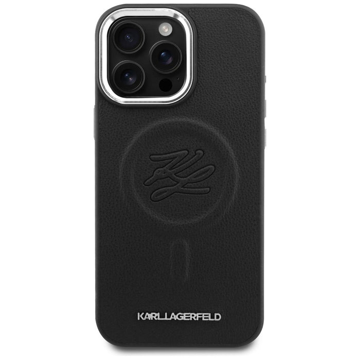 Karl Lagerfeld Embossed Ring Initials MagSafe Case for Samsung Galaxy S26 - Black