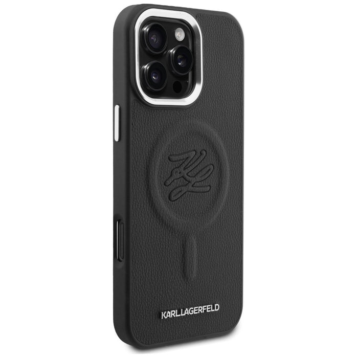 Karl Lagerfeld Embossed Ring Initials MagSafe Case for Samsung Galaxy S26 - Black