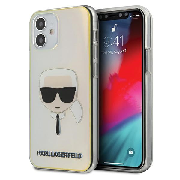 Karl Lagerfeld Iridescent Karl&#39;s Head Case for iPhone 12 mini - Multicolor