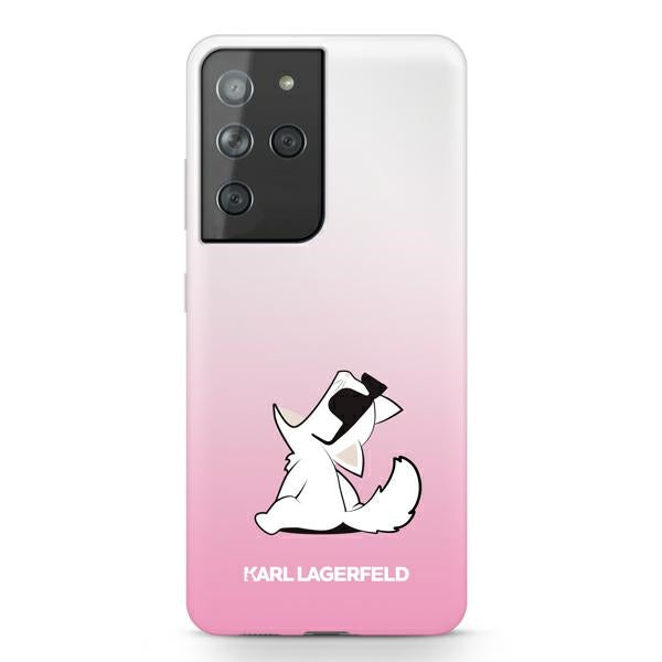 Karl Lagerfeld Choupette Fun Case for Samsung Galaxy S21 Ultra - Pink