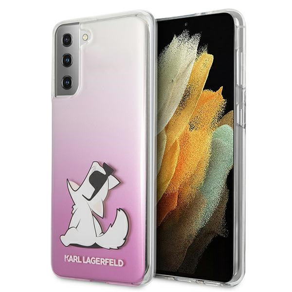 Karl Lagerfeld Choupette Fun Case for Samsung Galaxy S21+ - Pink