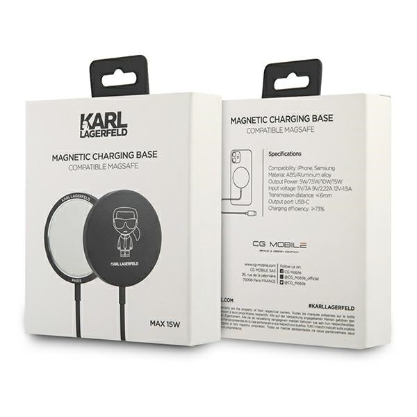 Karl Lagerfeld 15W Wireless Charger with MagSafe - Black