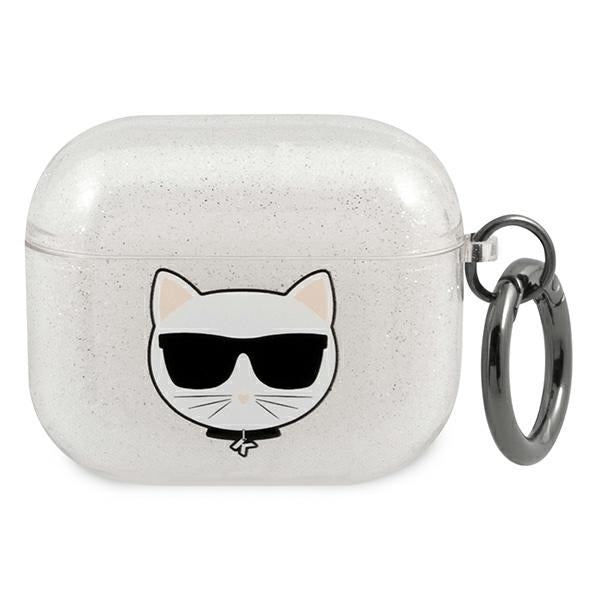 Karl Lagerfeld Glitter Choupette case for AirPods 3 - silver