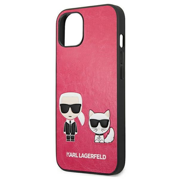 Karl Lagerfeld Ikonik Karl&amp;Choupette iPhone 13 mini case - fuchsia