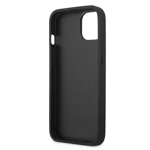 Karl Lagerfeld Leather Ikonik Karl&#39;s Head Metal Case for iPhone 13 mini - Black