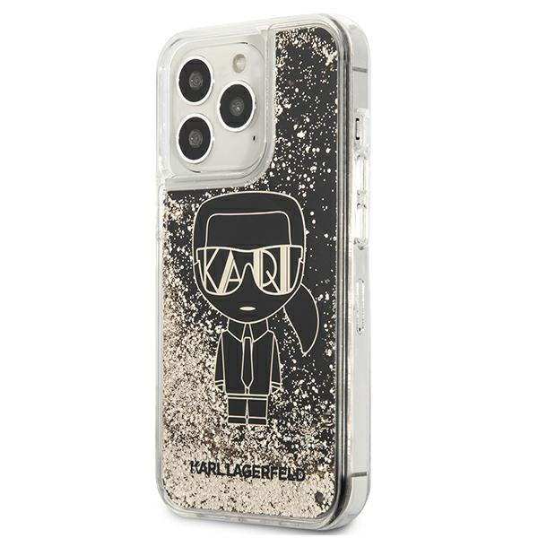 Karl Lagerfeld Liquid Glitter Gatsby Case for iPhone 13 Pro / iPhone 13 - Black
