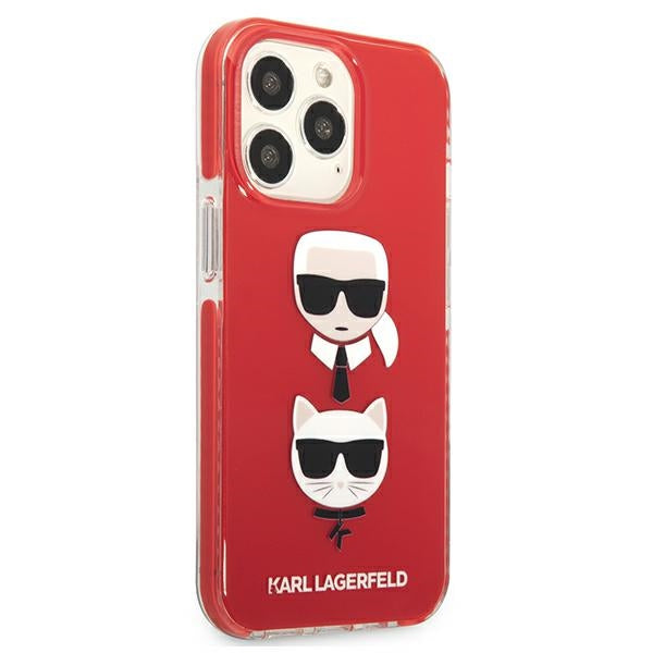 Karl Lagerfeld Karl&amp;Choupette Head Case for iPhone 13 Pro / iPhone 13 - Red