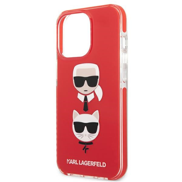 Karl Lagerfeld Karl&amp;Choupette Head Case for iPhone 13 Pro / iPhone 13 - Red