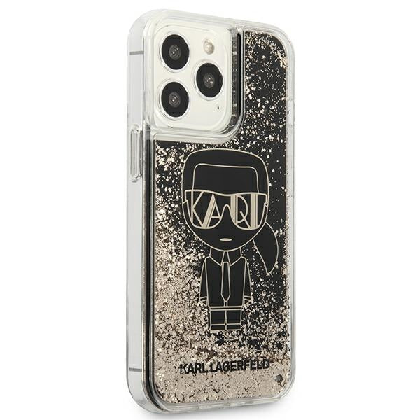 Karl Lagerfeld Liquid Glitter Gatsby Case for iPhone 13 Pro Max - Black