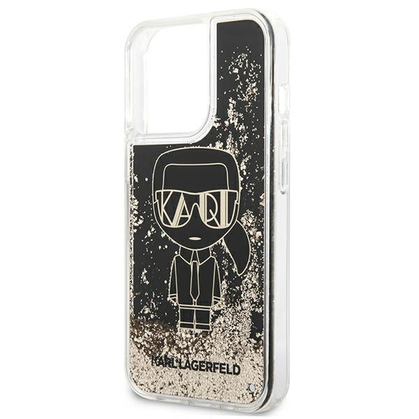 Karl Lagerfeld Liquid Glitter Gatsby Case for iPhone 13 Pro Max - Black
