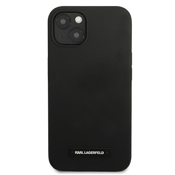 Karl Lagerfeld Silicone Plaque Case for iPhone 13 - Black
