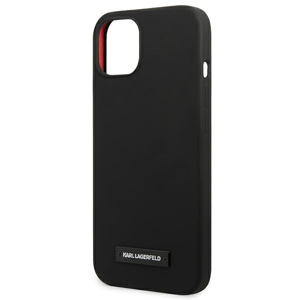 Karl Lagerfeld Silicone Plaque Case for iPhone 13 mini - Black
