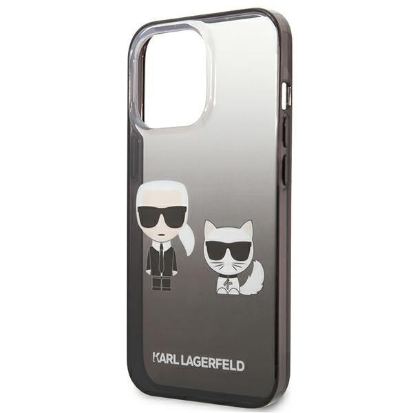 Karl Lagerfeld Gradient Ikonik Karl&amp;Choupette Case for iPhone 13 Pro / iPhone 13 - Black