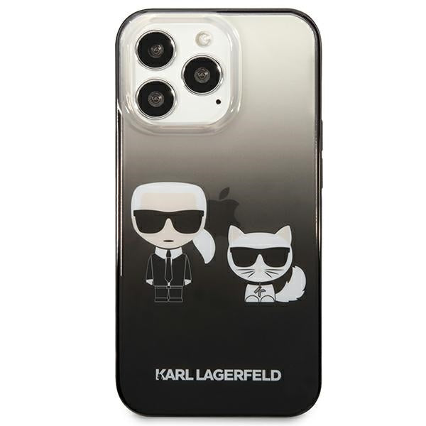 Karl Lagerfeld Gradient Ikonik Karl&amp;Choupette Case for iPhone 13 Pro / iPhone 13 - Black
