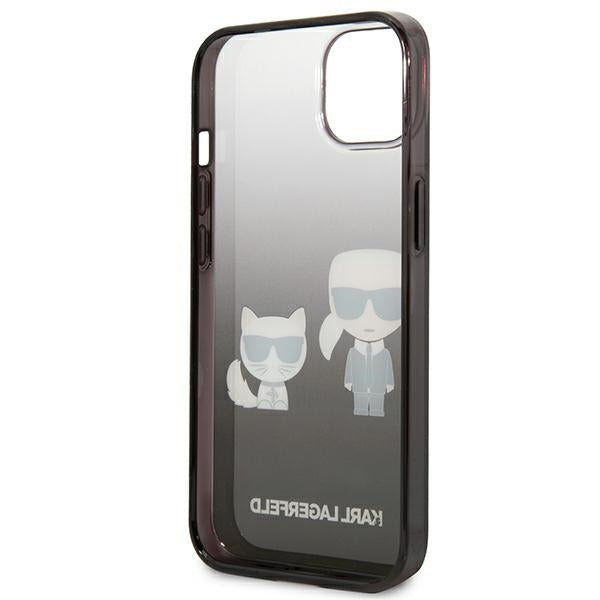 Karl Lagerfeld Gradient Ikonik Karl&amp;Choupette Case for iPhone 13 mini - Black