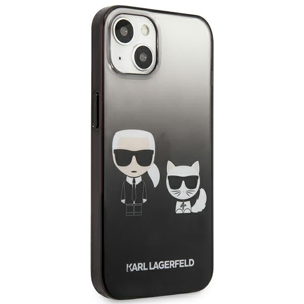 Karl Lagerfeld Gradient Ikonik Karl&amp;Choupette Case for iPhone 13 mini - Black