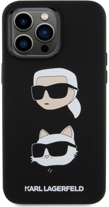 Karl Lagerfeld Silicone Karl&Choupette Head case for iPhone 15 Pro Max - black