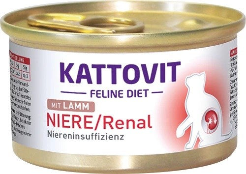 KATTOVIT Feline Diet Niere/Renal Lamb - wet cat food - 85g