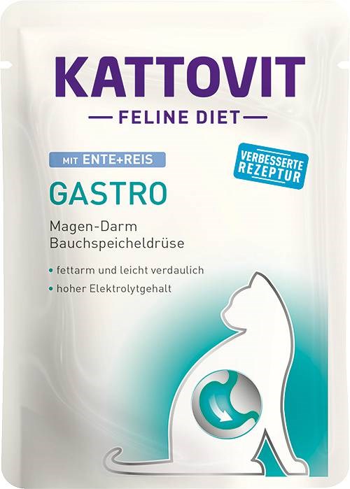 KATTOVIT Feline Diet Gastro Duck with rice - wet cat food - 85g
