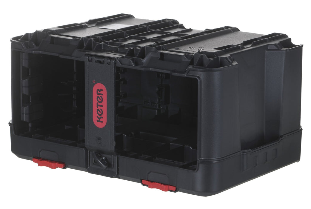 Toolbox KETER Stack'N'Roll (17210831/253380) with 3 organizers Black