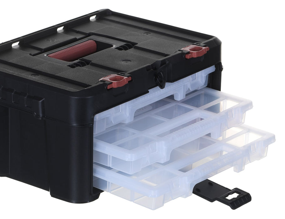 Toolbox KETER Stack'N'Roll (17210831/253380) with 3 organizers Black