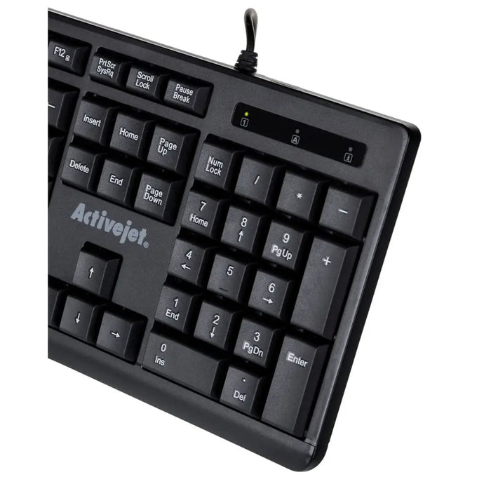 Keyboard Activejet K-3803S Black QWERTY - Клавиатури<<<Електроника Периферни и резервни части<<<Компютри|