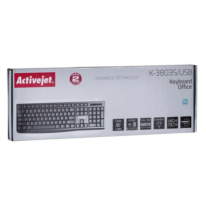 Keyboard Activejet K-3803S Black QWERTY - Клавиатури<<<Електроника Периферни и резервни части<<<Компютри|