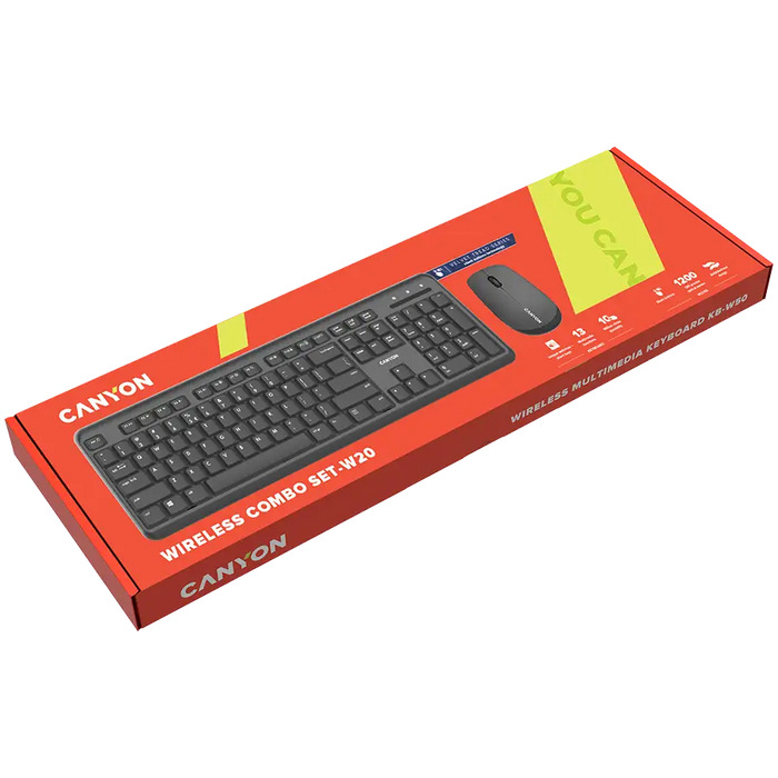 Keyboard and mouse Canyon CNS-HSETW02-BG - Клавиатури<<<Периферия<<<Компютри и периферия<<<TechMart&&&Комплекти<<<Мишки