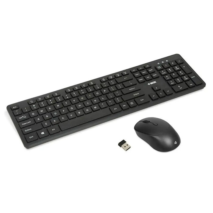 Keyboard and Mouse Ibox IKM5010W Black Qwerty US - Клавиатури<<<Електроника Периферни и резервни части<<<Компютри|