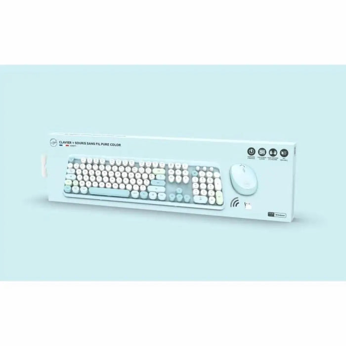 Keyboard and Mouse Mobility Lab Pure Color Blue Azerty French - Електроника Периферни и резервни части<<<Компютри|