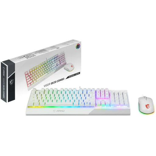 Keyboard and Mouse MSI Vigor GK30 Spanish Qwerty White - Електроника Периферни и резервни части<<<Компютри|
