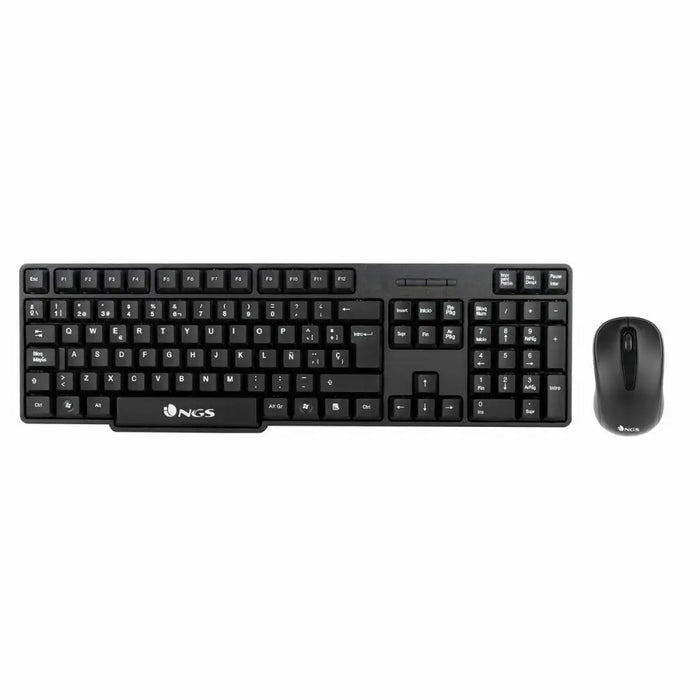Keyboard and Mouse NGS EUPHORIA KIT Black Spanish Qwerty Wireless - Електроника Периферни и резервни части<<<Компютри|