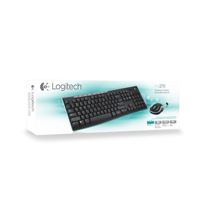Keyboard and Wireless Mouse Logitech MK270 Azerty French - Електроника Периферни и резервни части<<<Компютри|